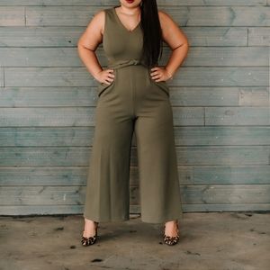 Calvin Klein Olive Jumpsuit Size 6